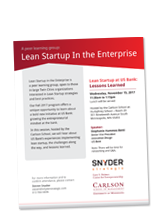 Lean Startup flyer